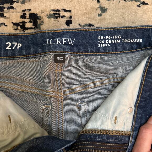 J Crew Jeans Womens 27 Petite Blue 96 Denim Trouser High Rise Wide Leg Y2K - Picture 4 of 11